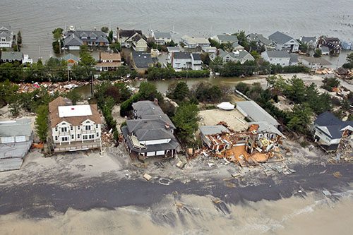 Flooding and damage caused from the recent Hurricane Sandy that struck the US.