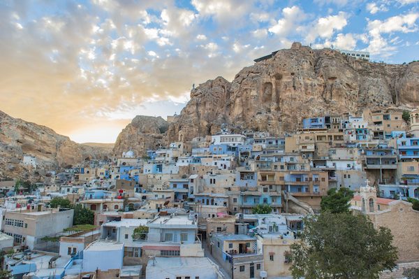 Maaloula is a historical Christian village in the Rifq Dimashq Governorate of Syria. It is one of only a handful of places in the world where Aramaic is still spoken. Since the outbreak of civil war, many of the Christians have been forced to flee as Syrian and rebels forces fight each other in the ancient town.