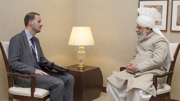 Mr. Thomas Bondiguel, Premier Secretaire of France, meeting His Holiness.