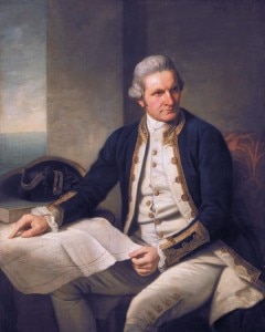 “The English navigator Captain James Cook sighted New Zealand on 6 October 1769, and landed at Poverty Bay two days later. He drew detailed and accurate maps of the country, and wrote about the Māaori people.” (The Encyclopedia of New Zealand - http://www.teara.govt.nz/) Photo: Official portrait of James Cook in 1776 from the National Maritime Musuem, UK