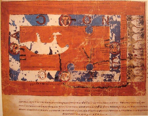 Before and at the time of the advent of the Holy Prophet Muhammadsa, no religion, people or community accorded women such freedoms which recognised their intrinsic rights. Photo: Cosmas Indicopleustes’ world map (6th century). The world was depicted as flat.
