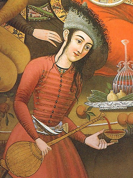 All alcohol consumption is prohibited by Islamic law, although there has been a tradition of drinking wine in some Islamic areas, including Persia. This image is of a 17th Century Persian woman pouring wine and is taken from a wall painting inside the Chehel Sotoun Palace. (Accessed via Wiki Commons)