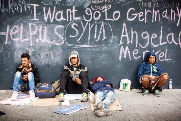BUDAPEST - SEPTEMBER 4 : War refugees at the Keleti Thousands of migrants have ed Syria to European countries in the hope of a better future. This mass migration has created new issues for the Western world who are trying to accommodate the new ood of citizens from the Middle East. © Istvan Csak | Shutterstock