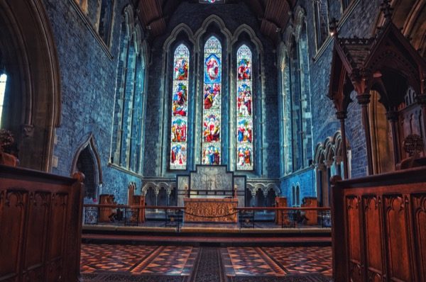 Stain glass windows of a Church in Ireland which portrays the story of Jesusas. © M.V. Photography | Shutterstock.com