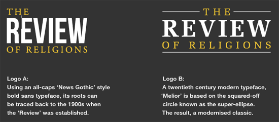 Side by side Review of religions logo for feedback