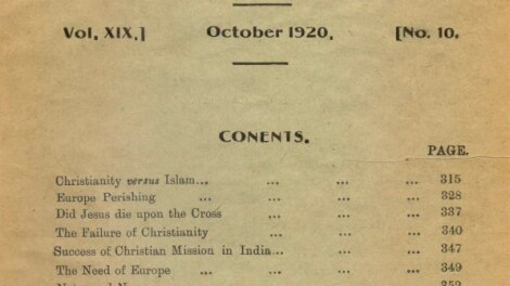 Review of Religions October 1920 Edition