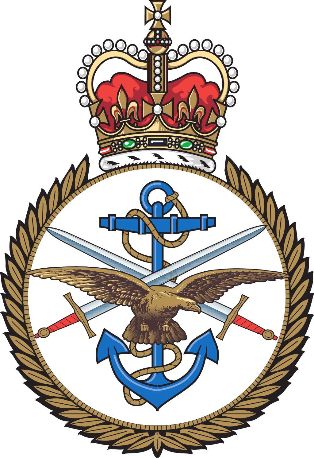 TRI SERVICE BADGE UK ARMED FORCES